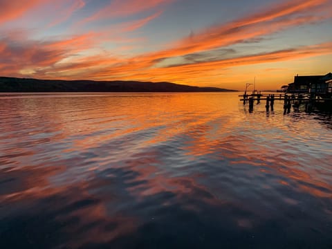 Beautiful sunset on Tomales Bay.