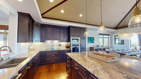 Prepare delicious island inspired meals in the homes gourmet kitchen