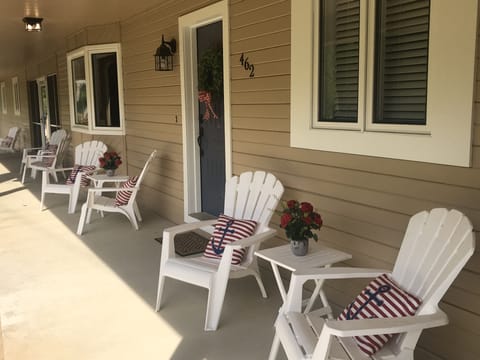 Plenty of seating area on the front porch. 