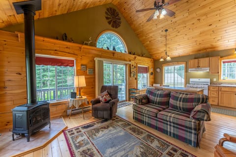 Checkered loveseat updated for a twin sofa bed