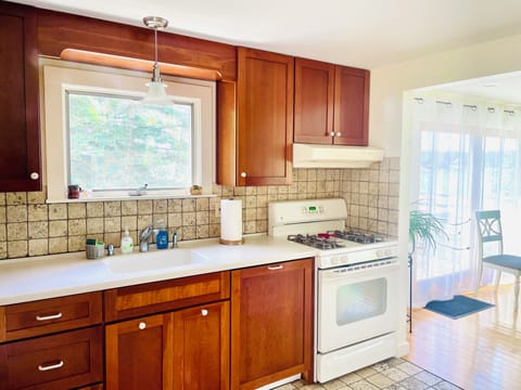 View of kitchen to dining area