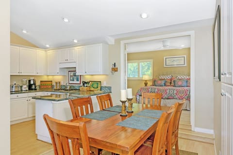 View from dining area to master bedroom upstairs.