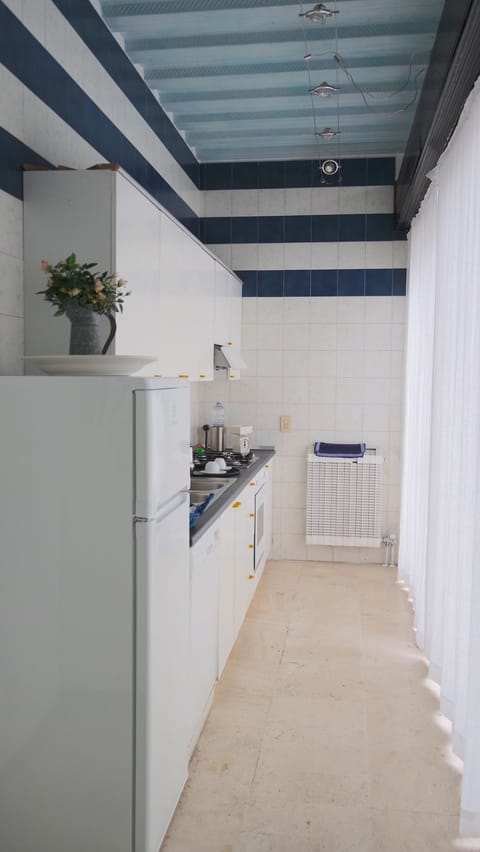 Fully Equipped Kitchen with Lorenzo Papi typical Blue Stripes