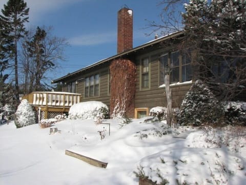The deck and house facing the harbor.