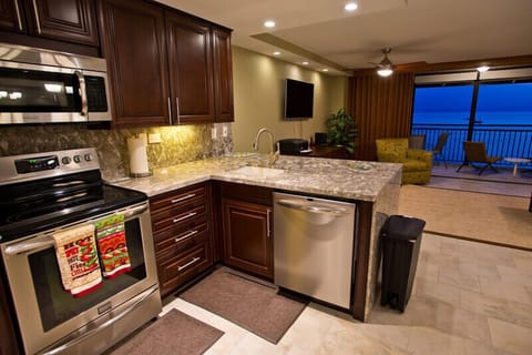 Enjoy the gourmet kitchen while enjoying the ocean views and crashing waves