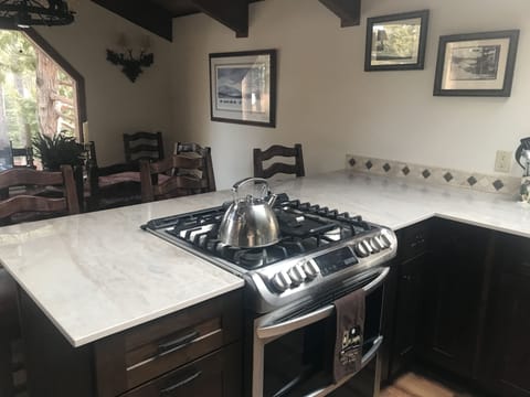 2022 kitchen with breakfast bar for three.