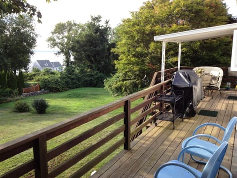 Deck along the full length of the home-watch the sunsets on Narragansett Bay
