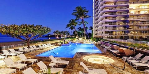 Beautifully remodeled beachside pool area - includes brand-new barbecue area !