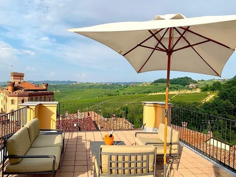 Best views in Barolo from the private roof terrace. 