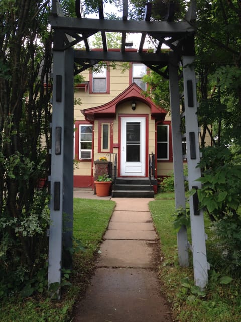 Archway into front yard from the street.
