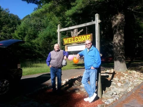 Posing at the Bannon's Mountain welcome sign is a long-standing tradition.