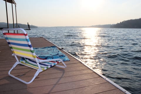 Enjoy the relaxing view of Hayden Lake from our large boat dock.