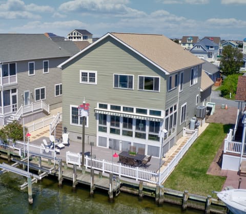 Veiw of the back of the house and canal