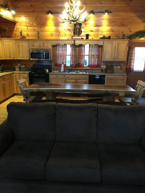 Looking into the kitchen