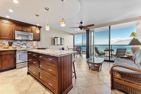 Floor to ceiling windows - views from the kitchen!