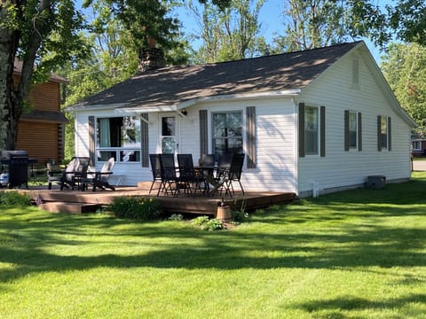 Lake side view of the cottage.