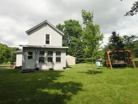 Lake side of the cabin.