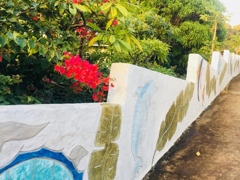 The wall Hawaiian style