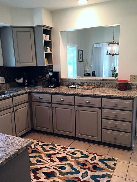 Lots of counter space and storage.