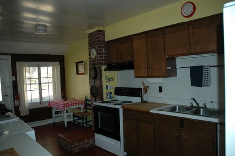 Nicely equipped kitchen.