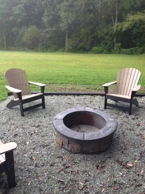 Fire Pit Area with 4 Adirondack Chairs