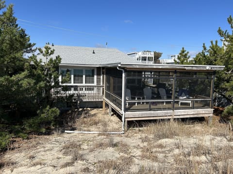 the back of the property, facing the Atlantic ocean. (April 4,  2024)