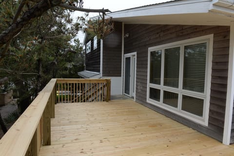 open air, exterior deck. Rebuilt in 2016. (May 4, 2016)