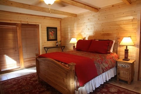 Cabin cozy with a modern feel. Mountain views out the window..