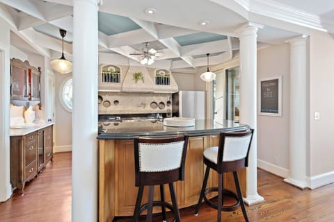 Seating for two at the Kitchen counter