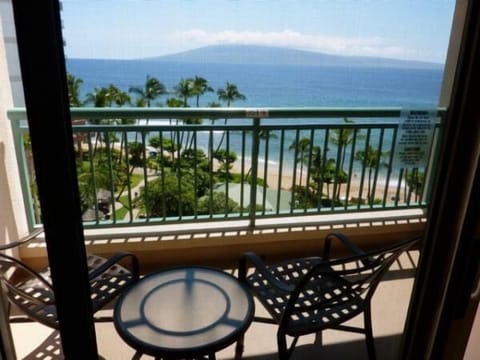 View of Lanai from OceanFront unit