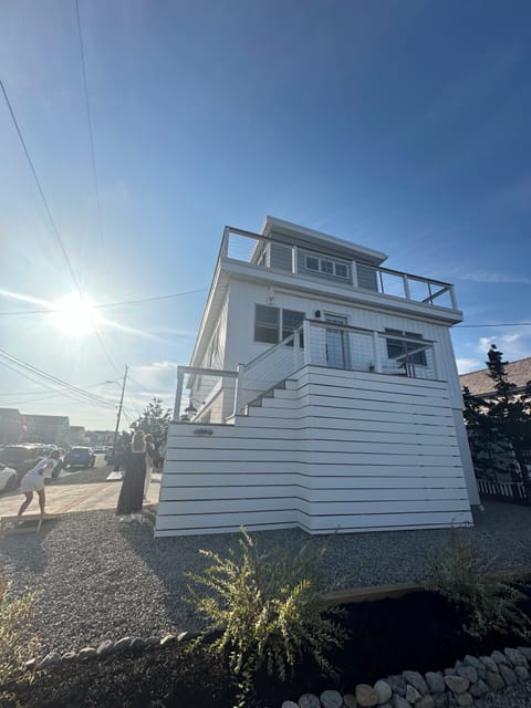 Your front private staircase leading to front door