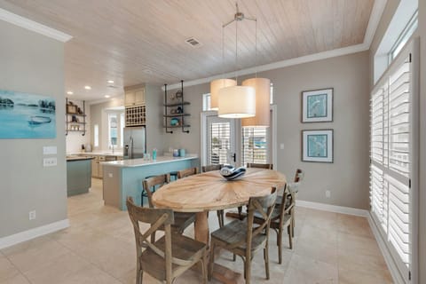 Dining table with seating for eight