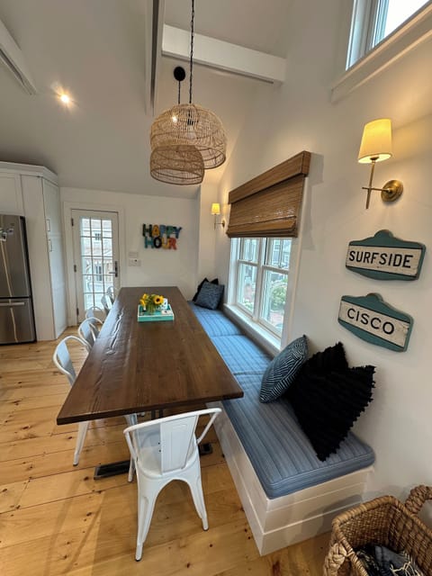 Indoor dining area comfortably seats 12