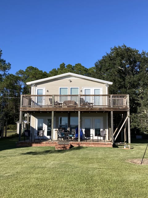 Water side view of house