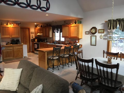 Kitchen and Dining Area looking from Living rm