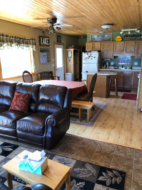 Open concept living, dining, kitchen