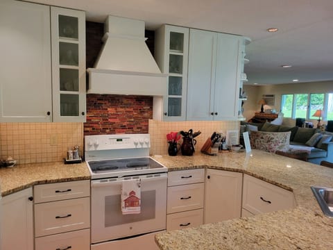 Our kitchen is extremely well-equipped, and we have lovely dishes & glassware!