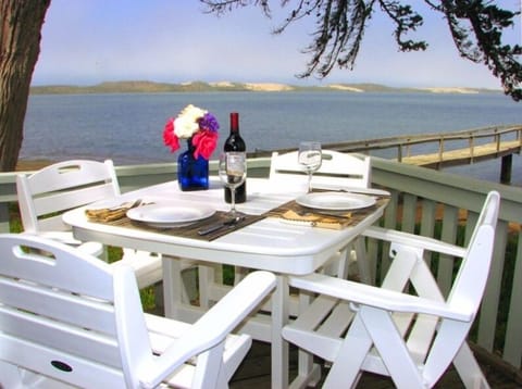 Have your meals by the window inside, or al fresco on the deck. Your choice!