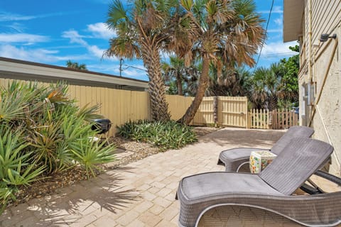 Side patio great for a quiet moment in the sun.