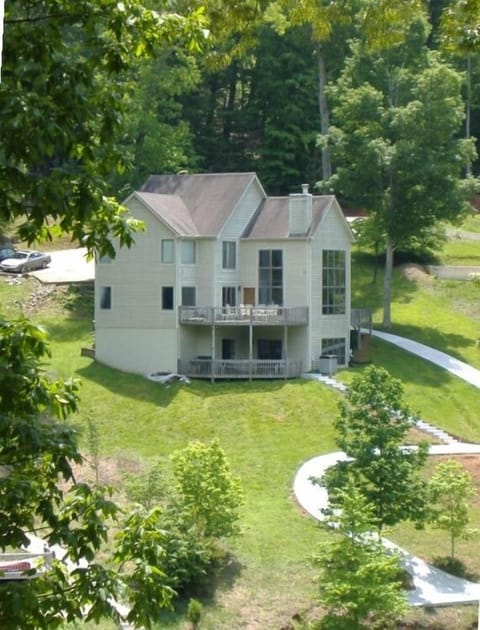 Lakeside view of House