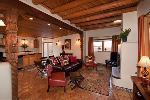 Large one bedroom casita with two spacious courtyards, and portal.
