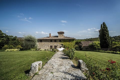 View of the villa at arrival