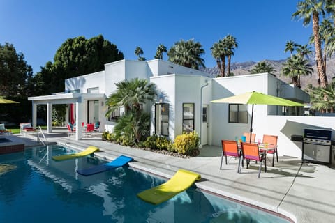Mountain views from the exterior pool and spa.