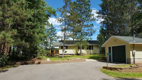 Wooded lot with plenty of parking for guests