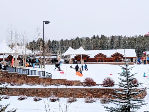 View of sledding hill from our condo