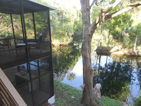 screened porch and fish cleaning room lower level