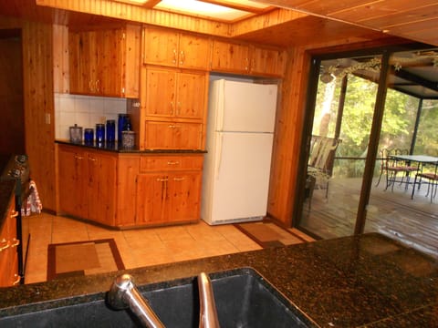 Kitchen to screened back porch