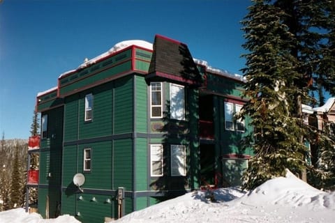 Front view of the chalet, it gets a lot of sun.