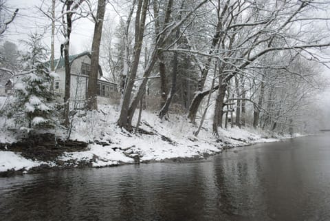 A view of the cabin from the Sinnemahoning Creek