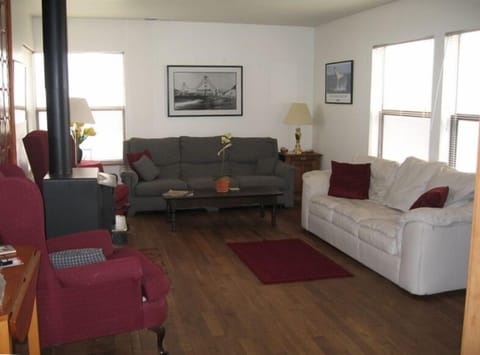 Living room with views of the ocean